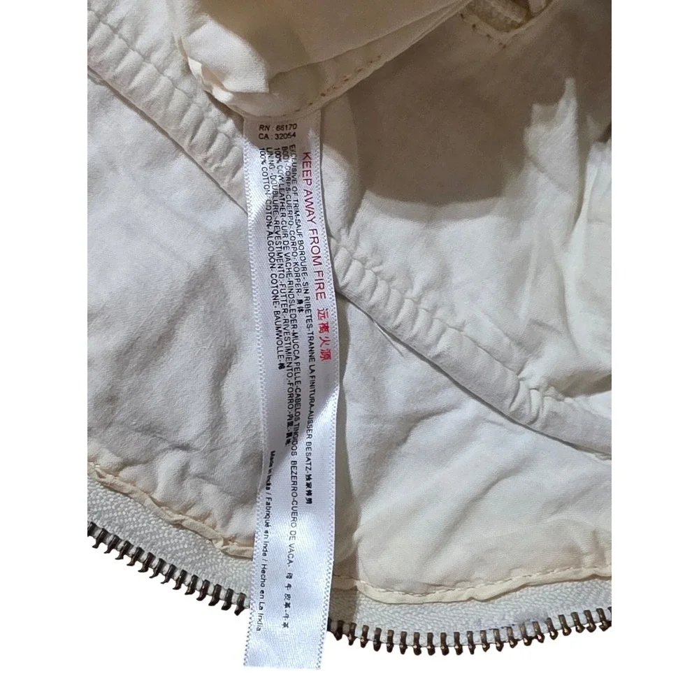 Free People Cream Leather Studded Belt Bag Fanny Pack Crossbody - Picture 13 of 14